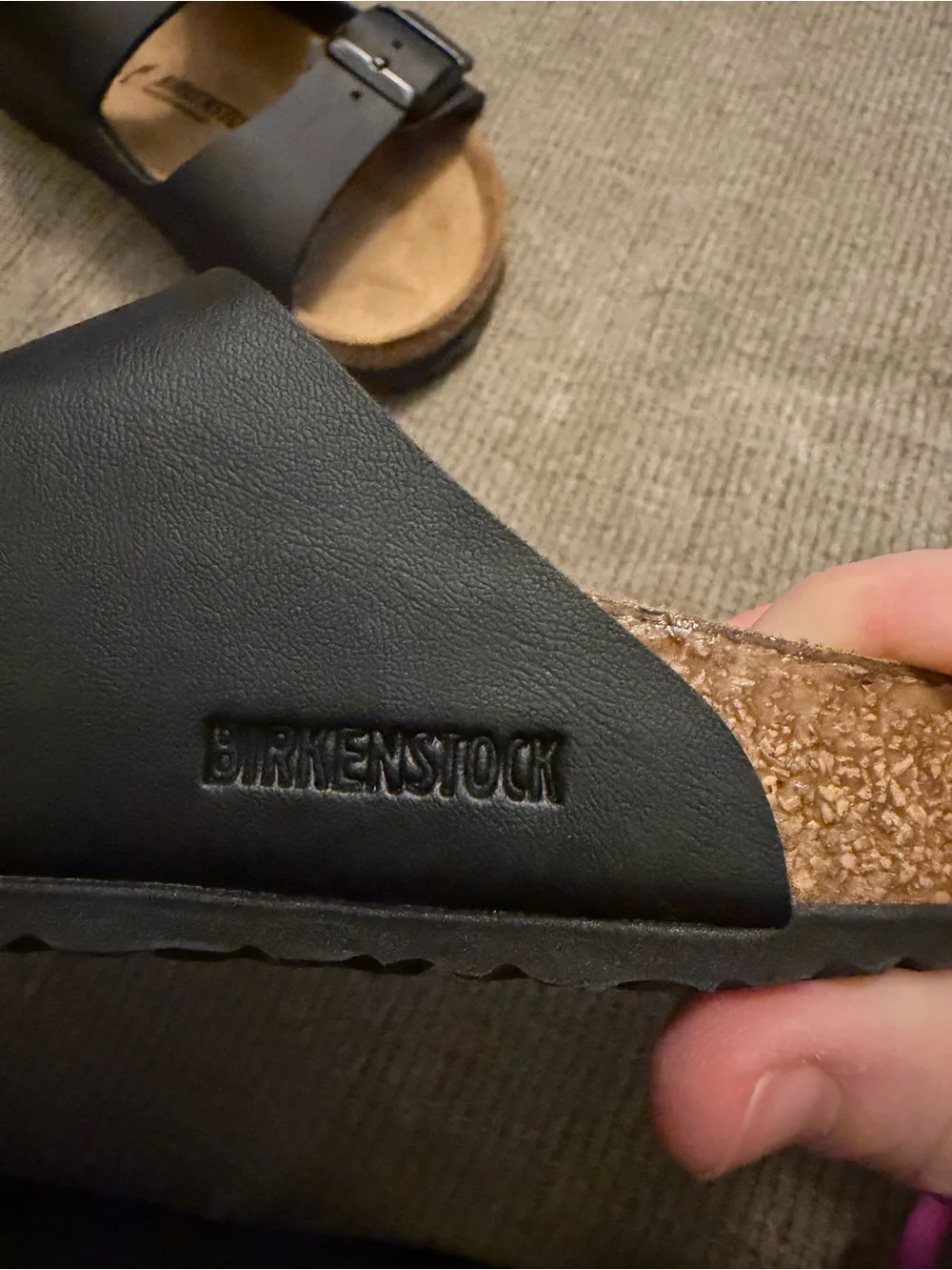 Birkenstock Kids Black Two-Strap Slide Sandals